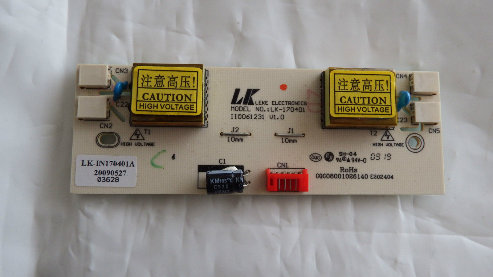 LK-170401,II0061231:Leke LK-IN170401A Backlight Inverter tested